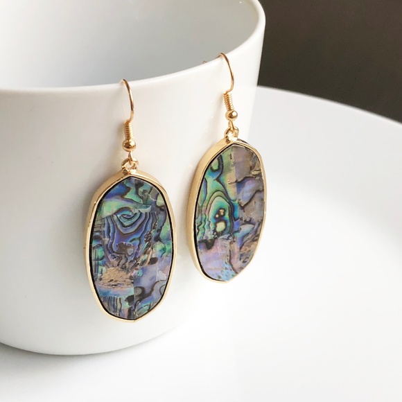 Jewelry - NEW Abalone Shell Oval Earrings